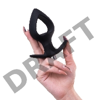 Анальная вибровтулка-расширитель POPO Pleasure by TOYFA Cordis M, силикон, черная, 14 см, Ø 5,5