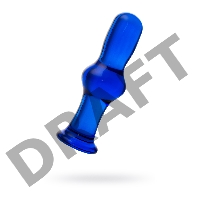 Анальная втулка Sexus Glass, стекло, синяя, 13,5 см, Ø 4,5 см