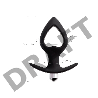 Анальная вибровтулка-расширитель POPO Pleasure by TOYFA Cordis M, силикон, черная, 14 см, Ø 5,5