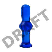 Анальная втулка Sexus Glass, стекло, синяя, 13,5 см, Ø 4,5 см
