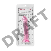 Нереалистичный фаллоимитатор Jelly Dildo L Toyfa Basic, TPE, розовый, 20 см