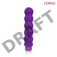 Фиолетовый силиконовый вибратор-елочка Cosmo - 15 см.