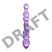 Двусторонний фаллоимитатор Sexus Glass, стекло, розовый, 22,5 см