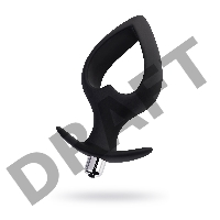 Анальная вибровтулка-расширитель POPO Pleasure by TOYFA Cordis, силикон, черная, 17 см, Ø 7,5 см