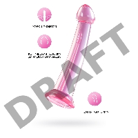 Нереалистичный фаллоимитатор Jelly Dildo XL Toyfa Basic, TPE, Розовый, 22 см