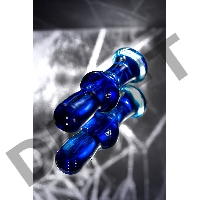 Анальная втулка Sexus Glass, стекло, синяя, 13,5 см, Ø 4,5 см