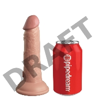 Телесный фаллоимитатор 6 Silicone Dual Density Cock - 17 см.