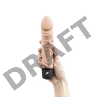 Телесный вибратор-реалистик 6.5 Girthy Realistic Vibrator - 19 см.