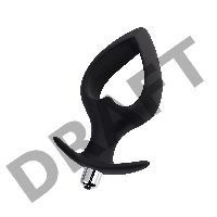 Анальная вибровтулка-расширитель POPO Pleasure by TOYFA Cordis, силикон, черная, 17 см, Ø 7,5 см