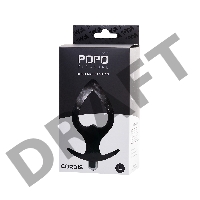 Анальная вибровтулка-расширитель POPO Pleasure by TOYFA Cordis, силикон, черная, 17 см, Ø 7,5 см