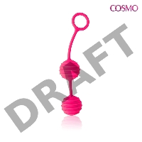 Розовые вагинальные шарики с ребрышками Cosmo