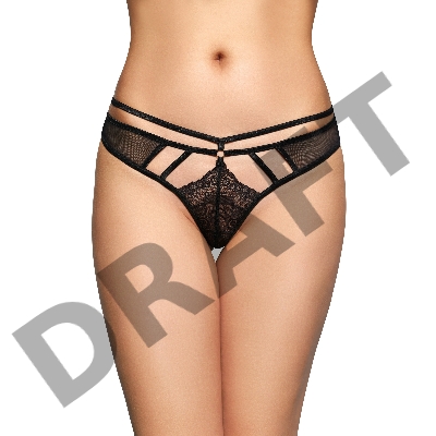Стринги со стрепами SoftLine Collection, черный, S/M