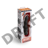 Черный вибратор-реалистик 6 Realistic Vibrator - 17 см.