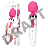 Розово-белый перезаряжаемый жезловый вибратор Aqua Mini Rechargeable