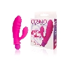 Розовый вибромассажер Cosmo с отростком - 8,5 см.