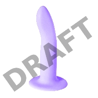 Нереалистичный дилдо Flow Stray Purple 2041-01lola