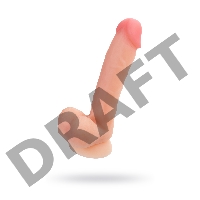 Фаллоимитатор RealStick Silicone Hugh J, телесный, 20,5 см