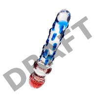 Двусторонний фаллоимитатор Sexus Glass, стекло, прозрачный, 20 см