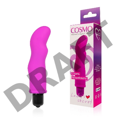 Розовый фантазийный вибромассажер Cosmo - 11,5 см.