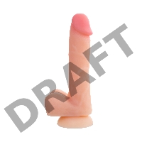 Фаллоимитатор RealStick Silicone Hugh J, телесный, 20,5 см