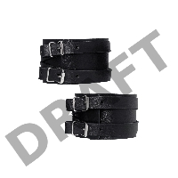 Оковы Pecado BDSM, с двумя перекрёстными ремешками, сцепка-оригинальный карабин, натуральная кожа