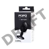 Анальная втулка POPO Pleasure by TOYFA со стразом S, силикон, черная, 7,2 см, Ø 2,8 см, 25 г