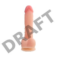 Фаллоимитатор RealStick Silicone Hugh J, телесный, 20,5 см