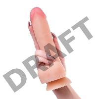 Фаллоимитатор RealStick Silicone Hugh J, телесный, 20,5 см