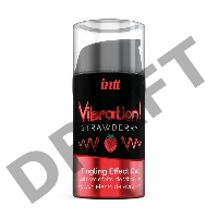Жидкий интимный гель с эффектом вибрации Strawberry, 15мл