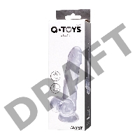 Реалистичный фаллоимитатор A-Toys by TOYFA Cryst, TPE, прозрачный, 15 см