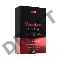 Жидкий интимный гель с эффектом вибрации Strawberry, 15мл