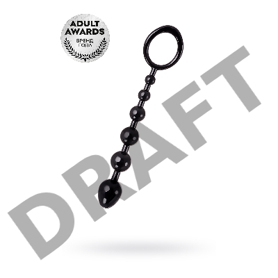 Анальная цепочка Toyfa A-toys S, TPE, черный, 19,8см