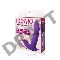 Фиолетовый силиконовый вибромассажер  Cosmo - 9,5 см.