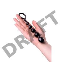 Анальная цепочка Toyfa A-toys S, TPE, черный, 19,8см