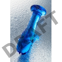 Анальный фаллоимитатор Sexus Glass, стекло, синий, 13 см