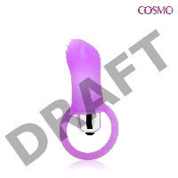 Лиловый вибростимулятор Cosmo с петелькой