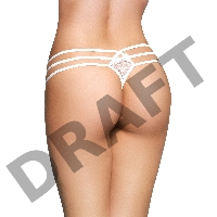 Стринги с геометрическим узором SoftLine Collection, белый, S/M