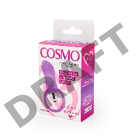 Лиловый вибростимулятор Cosmo с петелькой