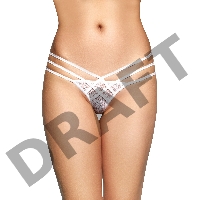Стринги с геометрическим узором SoftLine Collection, белый, M/L