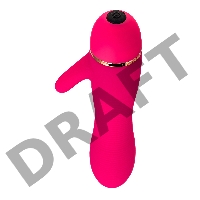 Вибратор TOYFA A-Toys с клиторальным стимулятором, силикон, розовый, 15 см