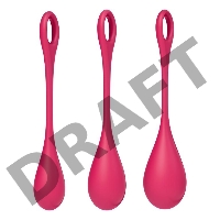 Набор вагинальных шариков Satisfyer YONI, силикон, красный, Ø 2 см.