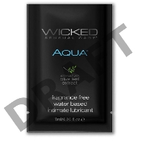 Легкий лубрикант на водной основе с алое Wicked Aqua - 3 мл.
