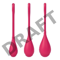 Набор вагинальных шариков Satisfyer YONI, силикон, красный, Ø 2 см.