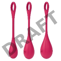 Набор вагинальных шариков Satisfyer YONI, силикон, красный, Ø 2 см.