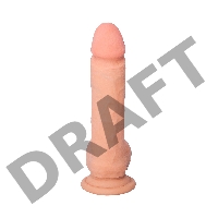 Вибратор с пультом ДУ TOYFA RealStick Elite Vibro, TPR, телесный, 10 режимов вибрации, 20 см