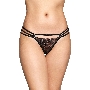 Стринги со стразами SoftLine Collection, черный, M/L