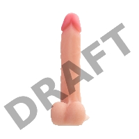 Фаллоимитатор RealStick Silicone Henry C, телесный, 25 см
