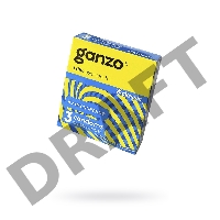 Презервативы Ganzo Classic, классические, с обильной смазкой, латекс, 18,5 см, 3 шт