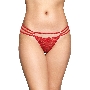 Стринги со стразами SoftLine Collection, красный, M/L