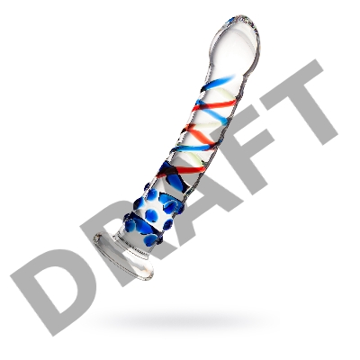 Нереалистичный фаллоимитатор Sexus Glass, стекло, прозрачный, 18 см